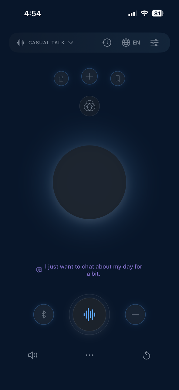 Lordan private AI voice input screen with Whisper Mode speech recognition